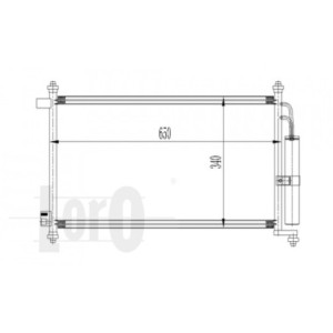Loro 035-016-0023 Klimakondensator fur NISSAN