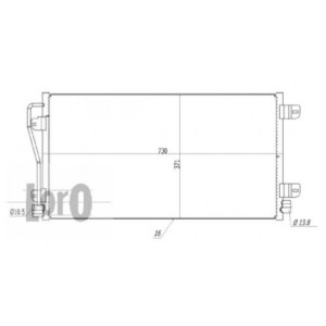 Loro 035-016-0035 Condensador de aire acondicionado para NISSAN / OPEL / RENAULT
