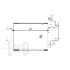 Loro 037-016-0031 Condensador de aire acondicionado para OPEL