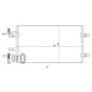 Loro 037-016-0046 Condensador de aire acondicionado para NISSAN / OPEL / RENAULT