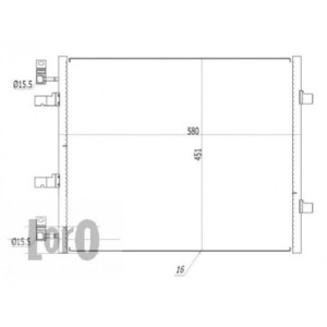 Loro 037-016-0047 Condensatore climatizzatore per NISSAN / OPEL / RENAULT