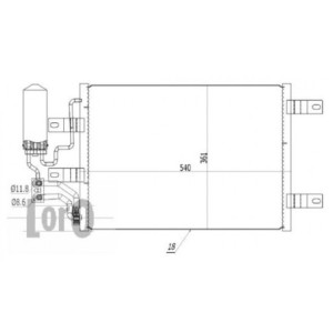 Loro 037-016-0048 Condenseur de climatisation pour OPEL