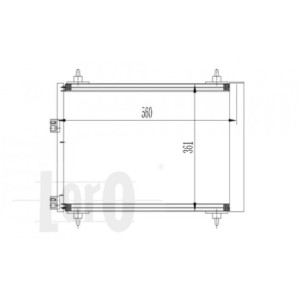 Loro 038-016-0007 Klimakondensator fur PEUGEOT
