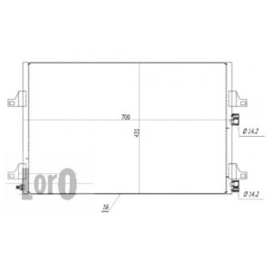 Loro 042-016-0016 Klimakondensator fur RENAULT