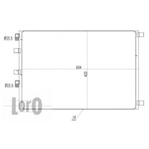 Loro 042-016-0032 Condenseur de climatisation pour RENAULT
