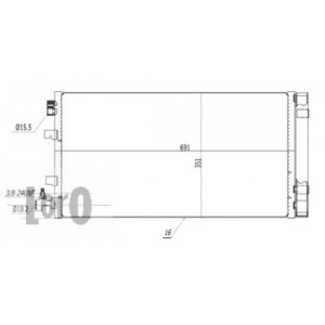 Loro 042-016-0035 Condensador de aire acondicionado para RENAULT