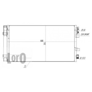 Loro 042-016-0039 Condensador de aire acondicionado para RENAULT