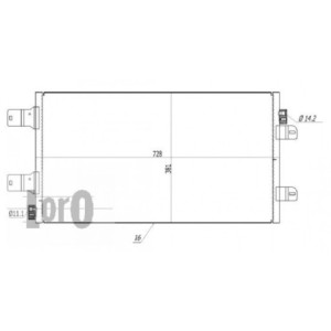 Loro 042-016-0042 Air conditioning condenser for NISSAN / OPEL / RENAULT