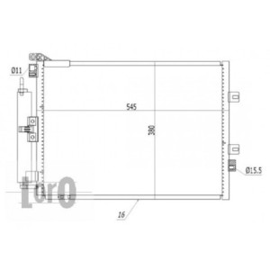Loro 042-016-0044 Condensador de aire acondicionado para RENAULT