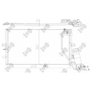 Loro 044-016-0007 Air conditioning condenser for SAAB