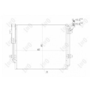 Loro 046-016-0002 Condensador de aire acondicionado para SEAT / VW