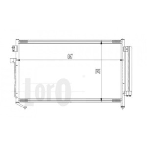 Loro 049-016-0009 Condensador de aire acondicionado para SUBARU
