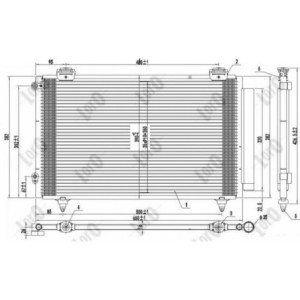 Loro 051-016-0042 Air conditioning condenser for TOYOTA