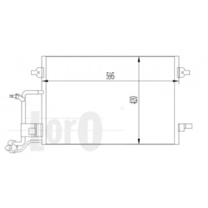 Loro 053-016-0014 Condensador de aire acondicionado para AUDI / VW