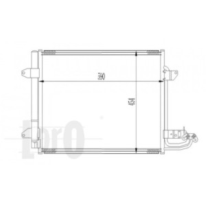 Loro 053-016-0017 Condensador de aire acondicionado para VW