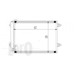 Loro 053-016-0018 Condensador de aire acondicionado para VW