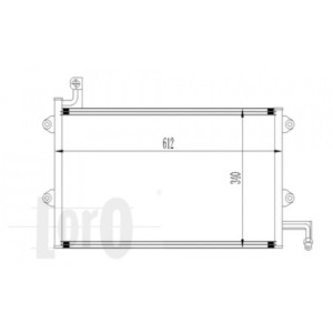 Loro 053-016-0027 Condensador de aire acondicionado para VW