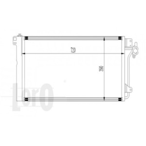 Loro 053-016-0033 Condensador de aire acondicionado para VW