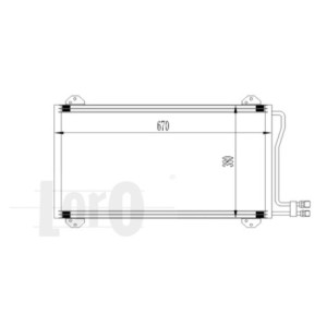 Loro 054-016-0002 Air conditioning condenser for MERCEDES-BENZ