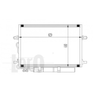 Loro 054-016-0007-A Condensador de aire acondicionado para MERCEDES-BENZ