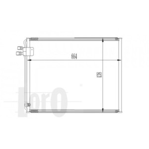 Loro 054-016-0011 Air conditioning condenser for MERCEDES-BENZ