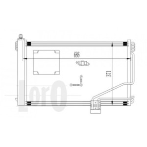 Loro 054-016-0013 Condensador de aire acondicionado para MERCEDES-BENZ