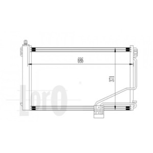 Loro 054-016-0014 Condensatore climatizzatore per MERCEDES-BENZ