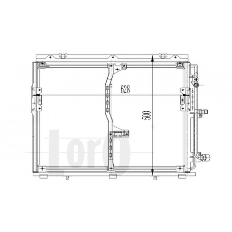Loro 054-016-0019 Condensatore climatizzatore per MERCEDES-BENZ