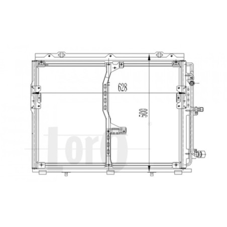 Loro 054-016-0019 Condensador de aire acondicionado para MERCEDES-BENZ