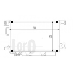 Loro 054-016-0025 Condensatore climatizzatore per MERCEDES-BENZ