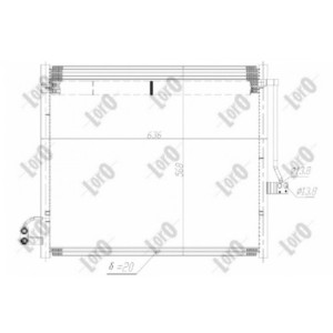 Loro 054-016-0041 Condensador de aire acondicionado para MERCEDES-BENZ