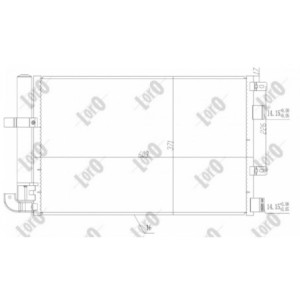 Loro 055-016-0006 Condensatore climatizzatore per JAGUAR