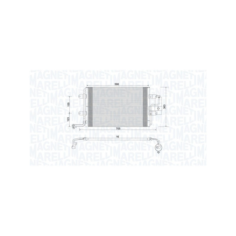 MAGNETI MARELLI 350203735000 Condensatore climatizzatore