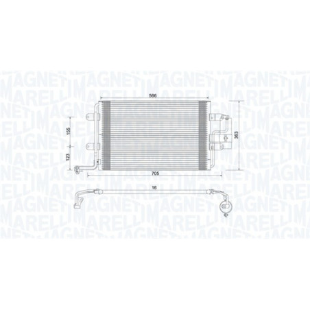MAGNETI MARELLI 350203735000 Air conditioning condenser
