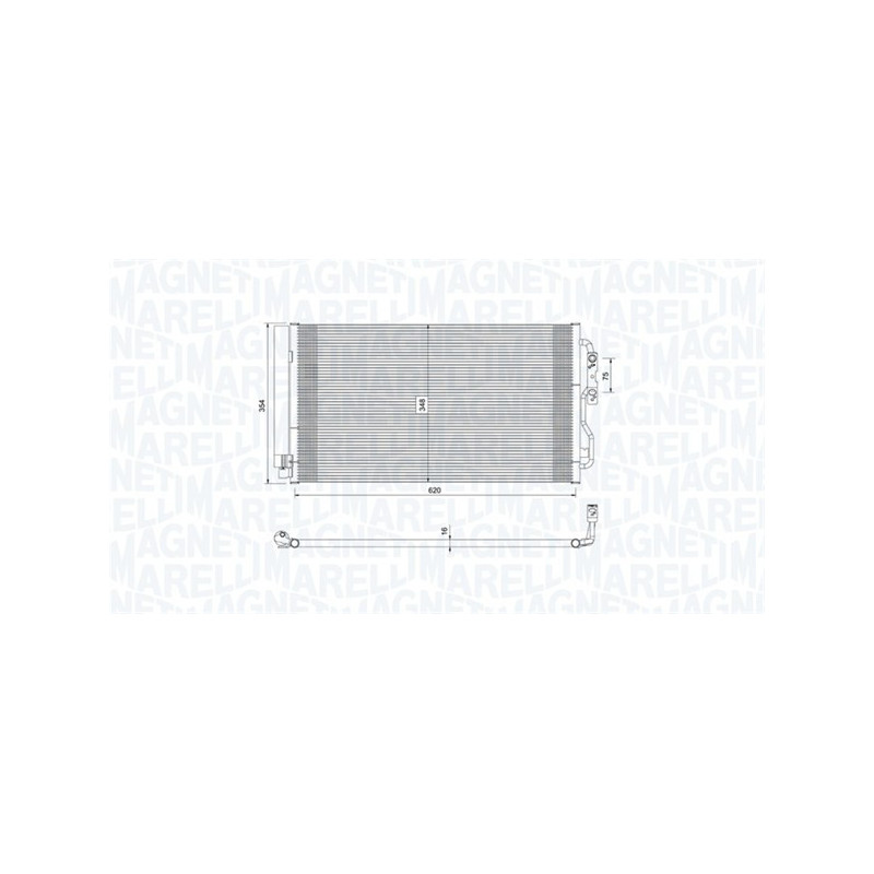 MAGNETI MARELLI 350203751000 Condensador de aire acondicionado