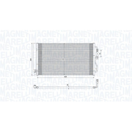 MAGNETI MARELLI 350203751000 Condensador de aire acondicionado