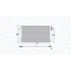 MAGNETI MARELLI 350203752000 Condensatore climatizzatore