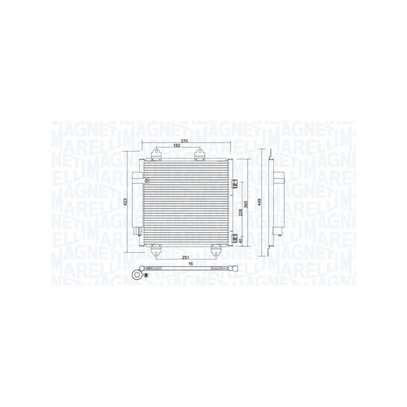 MAGNETI MARELLI 350203753000 Condensador de aire acondicionado