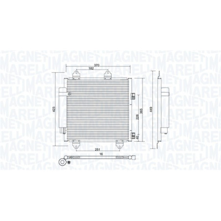 MAGNETI MARELLI 350203753000 Condensatore climatizzatore