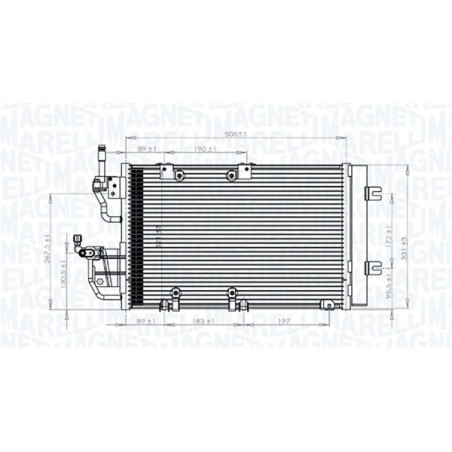 MAGNETI MARELLI 350203771000 Skraplacz klimatyzacji