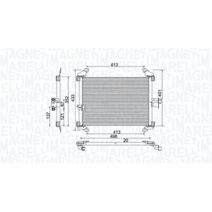 MAGNETI MARELLI 350203772000 Condensador de aire acondicionado