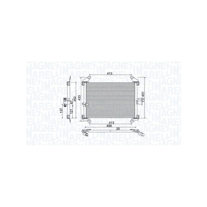 MAGNETI MARELLI 350203772000 Condensador de aire acondicionado