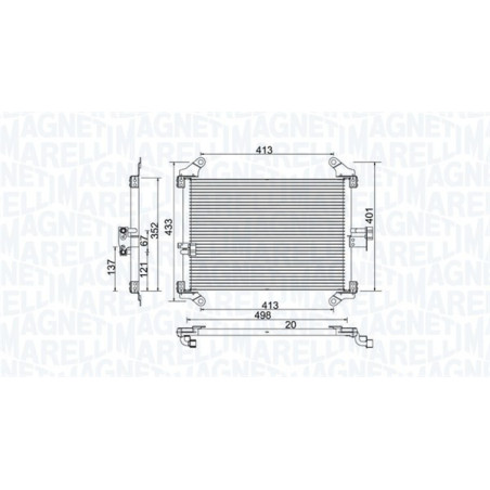 MAGNETI MARELLI 350203772000 Condensatore climatizzatore