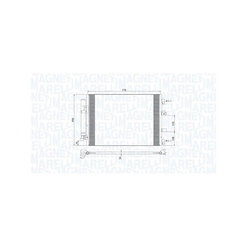 MAGNETI MARELLI 350203773000 Air conditioning condenser