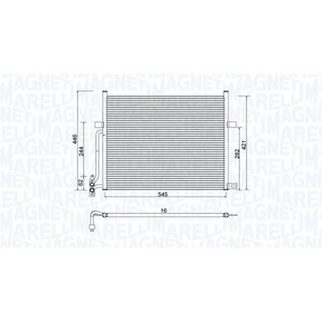 MAGNETI MARELLI 350203776000 Condensatore climatizzatore