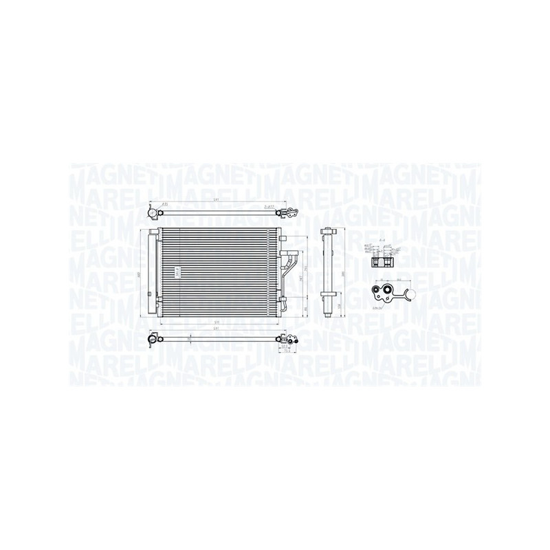 MAGNETI MARELLI 350203778000 Condensador de aire acondicionado