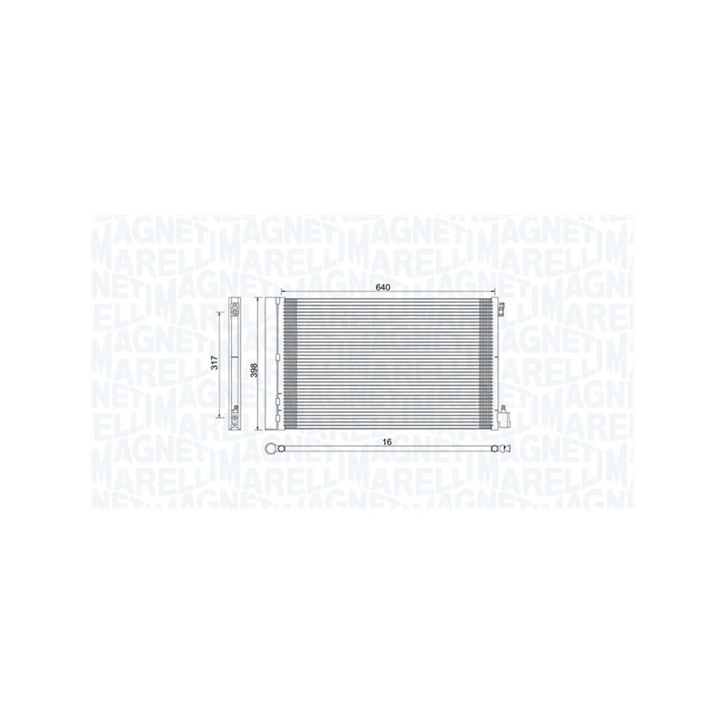MAGNETI MARELLI 350203779000 Condensador de aire acondicionado