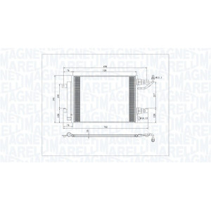 MAGNETI MARELLI 350203792000 Condensador de aire acondicionado
