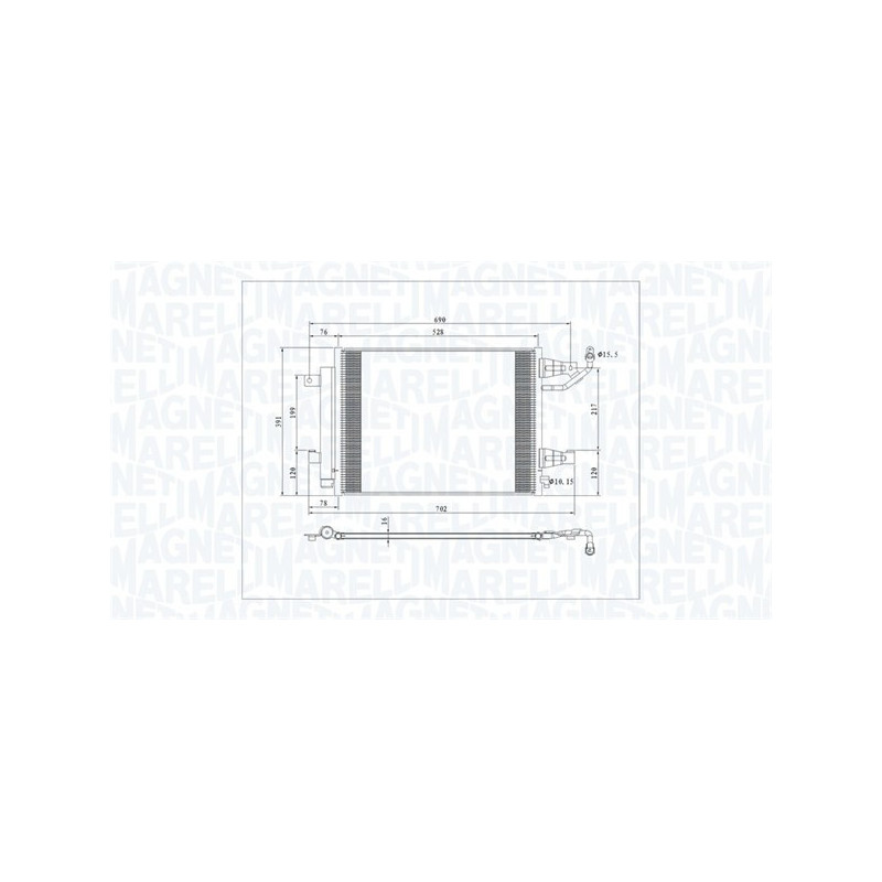 MAGNETI MARELLI 350203792000 Klimakondensator