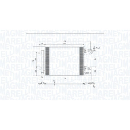 MAGNETI MARELLI 350203792000 Condensador de aire acondicionado